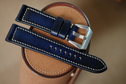 Cinturino orologio pelle blu