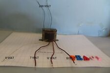 TRASFORMATORE  TRA01 USATO 220V SECONDARI: 0 / 7 / 12 / 19 VOLT  VEDI FOTO