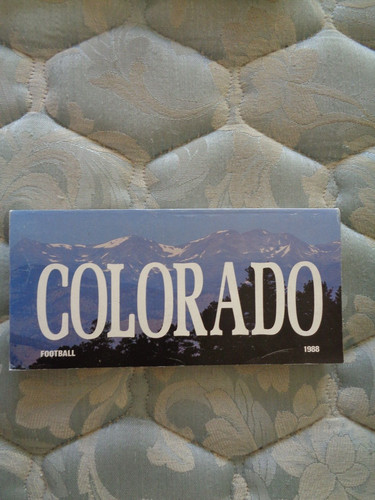 1988 colorado buffaloes - buffaloes, media
