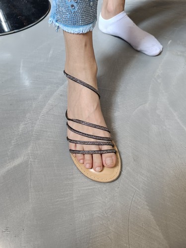 Sandali neri con - , brillanti