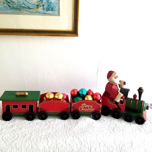 Grande locomotiva babbo natale - grande,