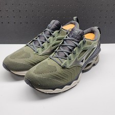 Scarpe da corsa uomo Mizuno Wave Creation Hunter verde nero argento US 14