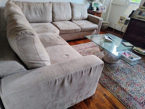 Divano angolare beige posti - divano, 5