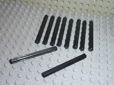 10 x LEGO TECHNIC Black Axle 6 ref 3706 / Set 9605/8880/9609/8284/8479/1034/8480