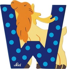 Sevi- Lettera W Blu- WAPITI-