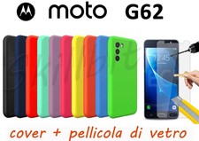 COVER CASE CUSTODIA PROTEZIONE SILICONE GEL PER MOTOROLA MOTO G62 + VETRO NUOVE
