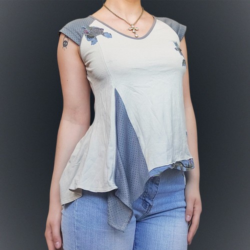 Canotta patchwork solola beige - patchwork,