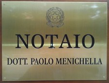 Elegante Targa Ottone INCISA