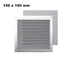 GRIGLIA DI VENTILAZIONE AREAZIONE DA ESTERNO IN ALLUMINIO QUADRATA CM 15 X 15