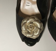 Clip rose in pelle per scarpe, 2 pezzi, fatto a mano. 