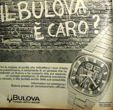 PUBBLICITA OROLOGI BULOVA ACCUTRON mod 'Spaziale' - vintage 1976 werbung