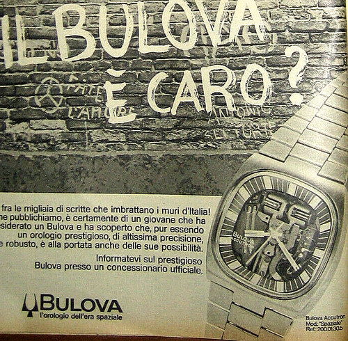 Pubblicita orologi bulova - orologi,