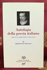 ANTOLOGIA DELLA POESIA ITALIANA vol. II Bibl. della Pleiade 28 Einaudi-Gallimard