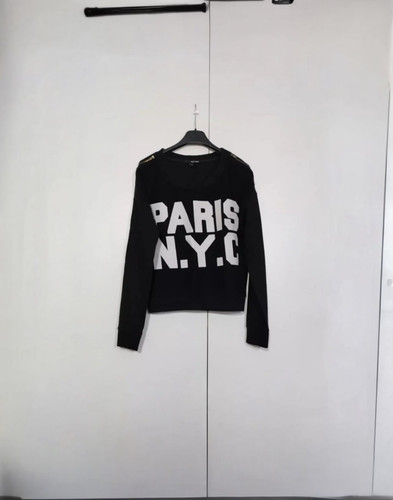 Felpa nera con stampa - , paris