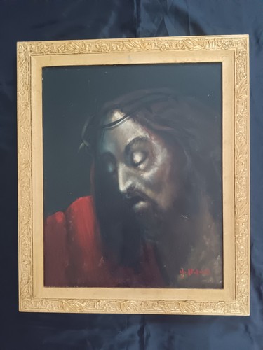 Ecce homo dipinto olio tela - olio,