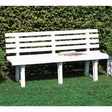 PANCHINA da giardino in RESINA Mod. ATENA BIANCA 150X51X73H cm Made in Italy