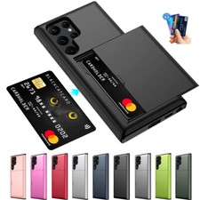 Portafoglio porta carte di credito custodia telefono scorrevole per Samsung Galaxy S24 S23 FE S22 S20