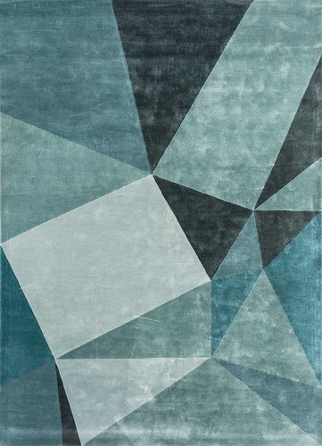 Tappeto moderno blu sterling - tappeto, moderno/blu