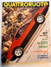 QUATTRORUOTE 195 1972 FIAT 128 COUPE-127-MINI-SIMCA 1000-OPEL REKORD-KTM 125 S