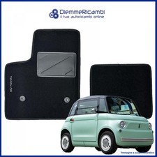 SERIE 2 TAPPETI - TAPPETINI IN MOQUETTE NERI PER FIAT TOPOLINO DAL 2023 IN POI