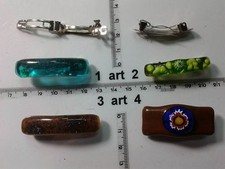 1 fermacapelli vetro e murrine