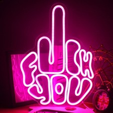 Fuck You Gesto Insegne al Neon