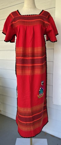 Abito vintage ricamato misto - m,