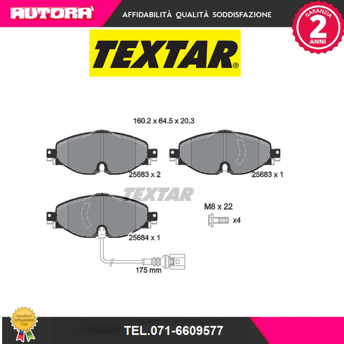 2568301 kit pastiglie freno - 2568301,
