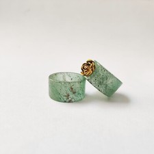 Anello argento avventurina