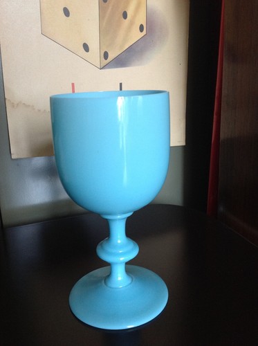 Calice opaline azzurra - in,