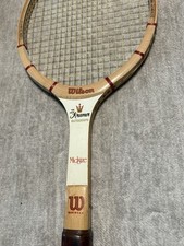 Racchetta da tennis vintage Wilson Jack Kramer autografata di medie dimensioni