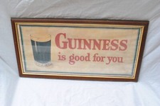 INSEGNA POSTER GUINNESS CON CORNICE IN LEGNO 68X35