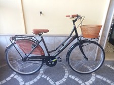 BICICLETTA 26 OLANDA LUSSO "FAUSTO COPPI" DONNA COLORE NERO CON CESTINO MARRONE