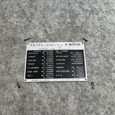 Akai X-1800SD Pannello targa