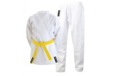 Cimac Kids White Karate Suit GI Childrens Martial Arts Uniform Free White Belt
