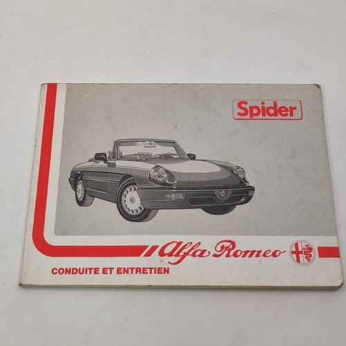 Alfa romeo spider libretto uso - alfa,