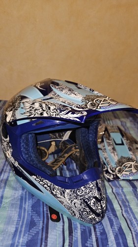Casco acerbis motard azzurro - casco,