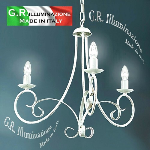 Lampadario ferro battuto 3 - in,