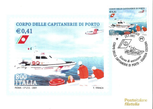 Cartolina filatelica 2001 - cartolina,