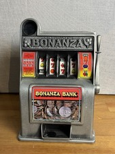 Rara banca monete stile slot machine giocattolo Bonanza vintage