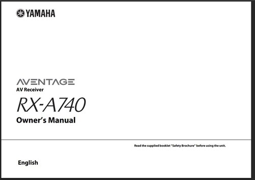 Yamaha a740 manuale - yamaha, rx-a740