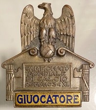 CAMPIONATI DEL MONDO DI CALCIO ROMA XII 1934 DISTINTIVO GIURATORE CALCIO CLUB