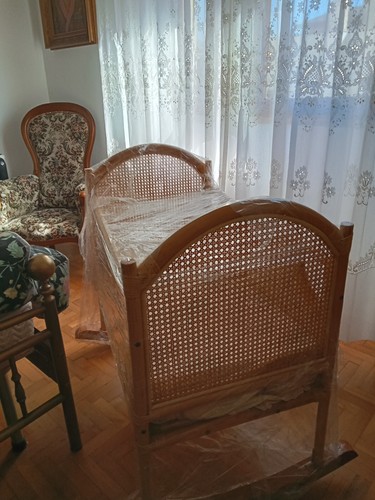 Culla vimini vintage ottimo - culla,