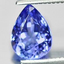Tanzanite Blu Viola 1,16 Ct. VVS Forma di Pera 7,8 x 5,8 x 4 Mm. Gemma Naturale