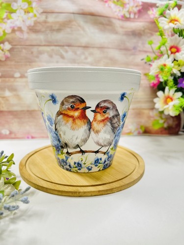 Vaso fiori pettirosso - fiori, di