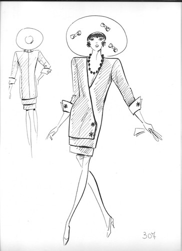 Bozzetto figurino moda - figurino,