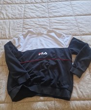 Felpa fila nera bianca - e,