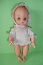 bambola bambolotto ratti vintage doll anni 70 occhi azzurri 33 cm collezione old