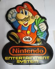 Super Mario  Double Sided Hang Sign Originale Nes Store Display In Rilievo