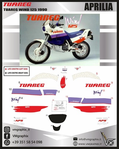 Adesivi aprilia tuareg - adesivi, wind